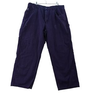 Carhartt FRB158 Navy Work Pants Carpenter Pants Mens Size 38x32 Cotton Blend Y2K
